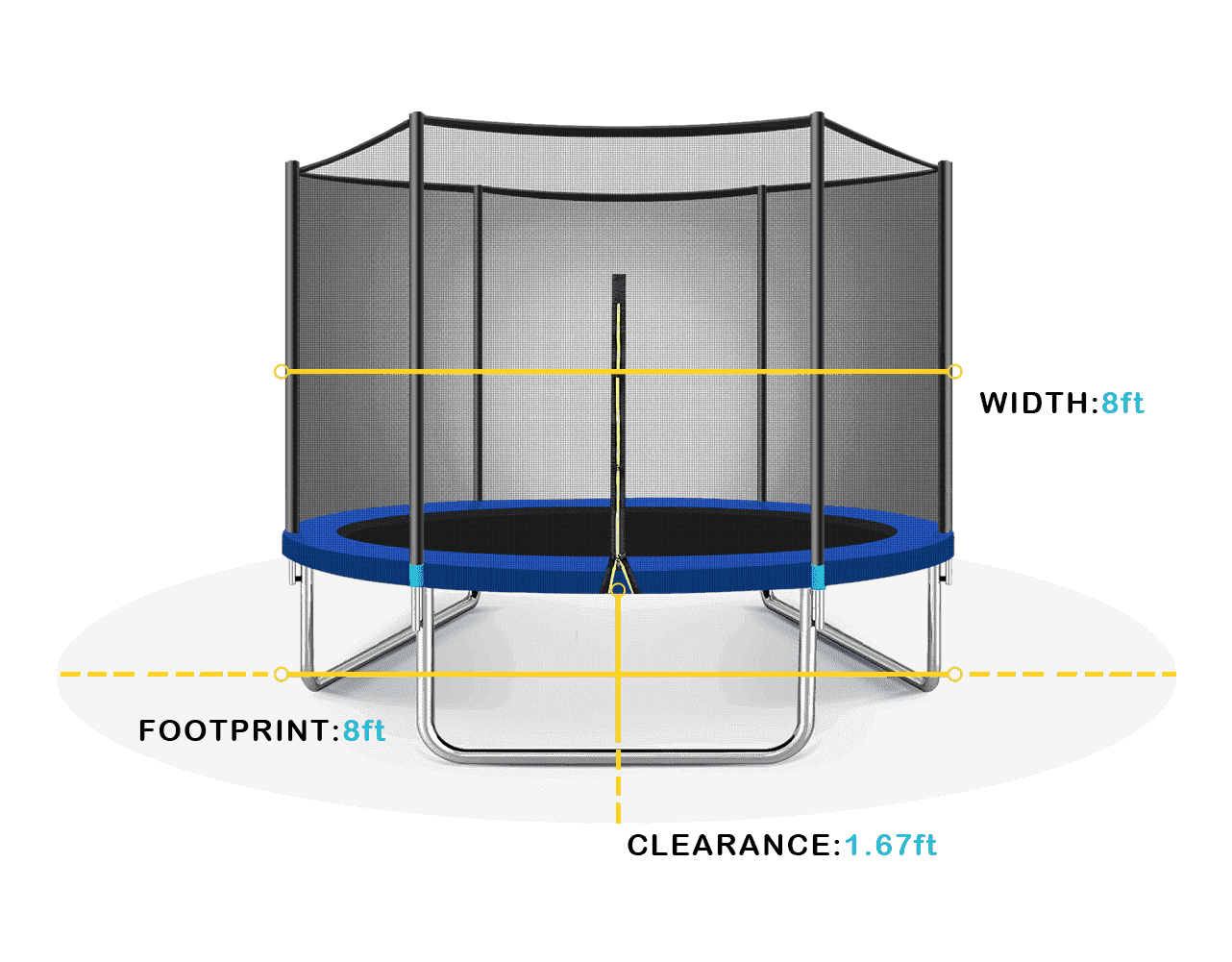 How Big Is 8 Foot Trampoline